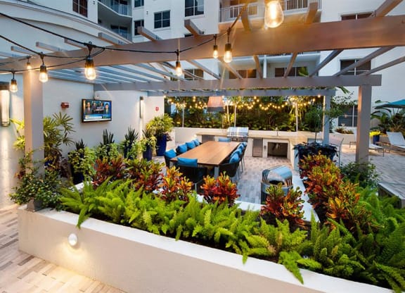 Outdoor grilling area at Berkshire Lauderdale by the Sea, Ft. Lauderdale, 33308