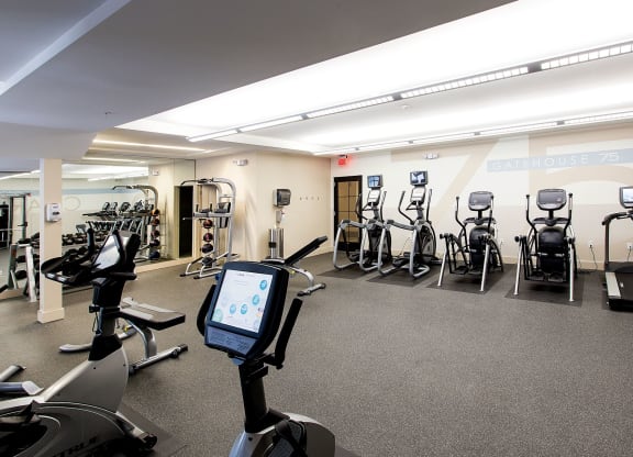 Fitness and Cardio Center with Treadmills at Gatehouse 75, Charlestown, MA, 02129