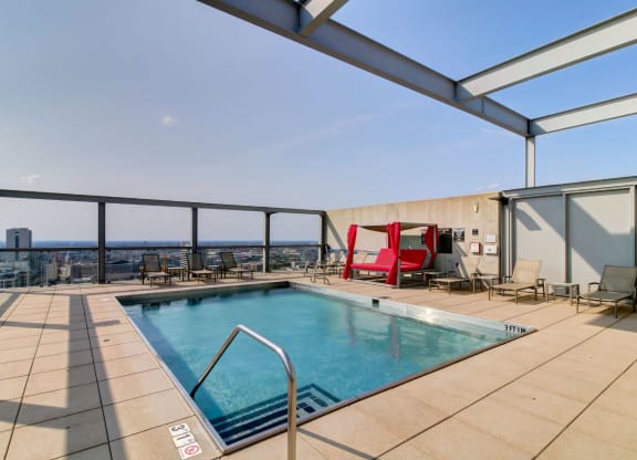 Rooftop Pool and Cabanas in Chicago, Illinois 60610