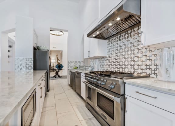 Kitchen gallery with appliances at Park at Bayside, Rowlett, 75088