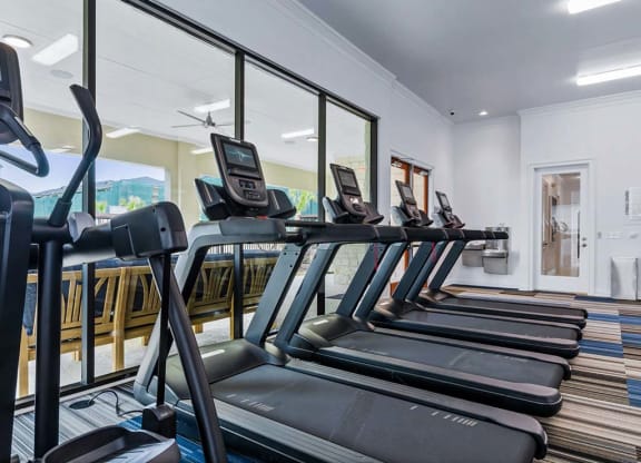 Equipment in gym atPark at Bayside, Texas, 75088