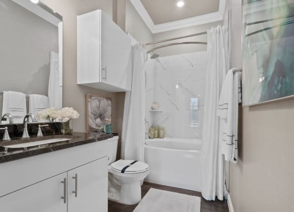 Bathroom interior at Park at Bayside, Rowlett, TX