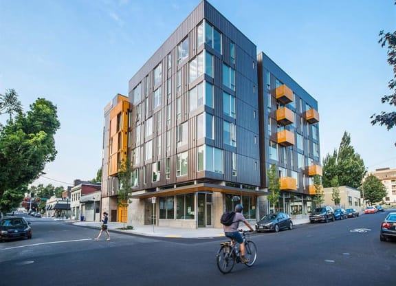Elegant Exterior View at Lower Burnside Lofts, Portland, OR, 97214