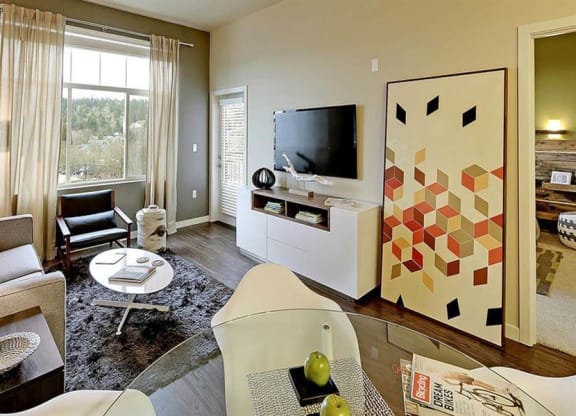 Modern Living Room at Elan Redmond, Redmond, WA 98052