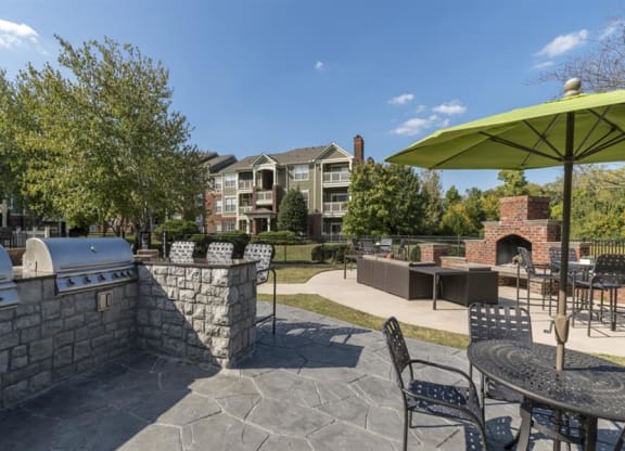 Outdoor Grill With Intimate Seating Area at Wyndchase Aspen Grove, Franklin, TN, 37067