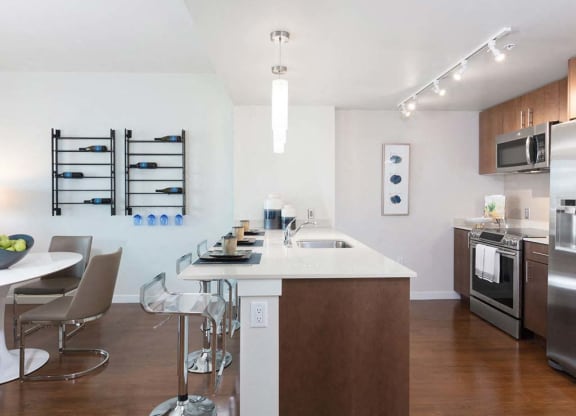 Kitchen and dining room at Lyric, Walnut Creek, CA, 94596