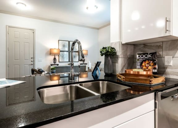 Stainless Steel Sink With Faucet In Kitchen at Berkshire Creekside, New Braunfels