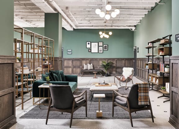The Edison apartments social lounge