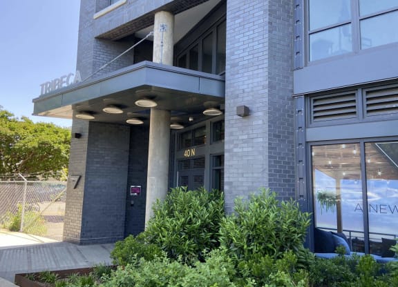an exterior view of Tribeca NOMA apartments in Washington DC