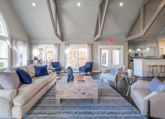 Perimeter Lakes apartments social lounge with comfortable seating
