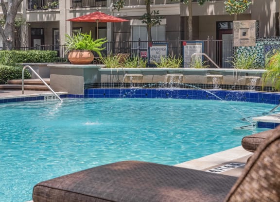 Sparkling Swimming Pool at The Plaza Museum District, Houston