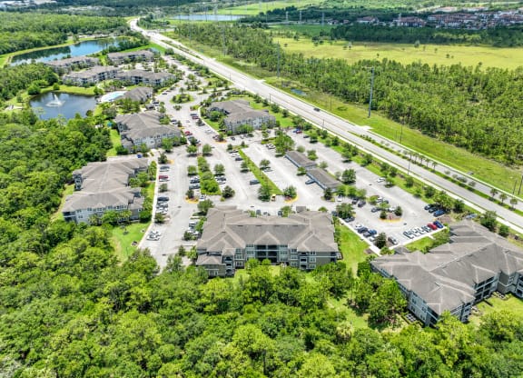 an aerial view of The Reserves at Alafaya apartments in Orlando, FL