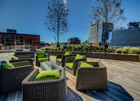Boston Seaport Apartments with Outdoor Roofdeck with Firetable-25 Northern Ave, Boston, MA 02210
