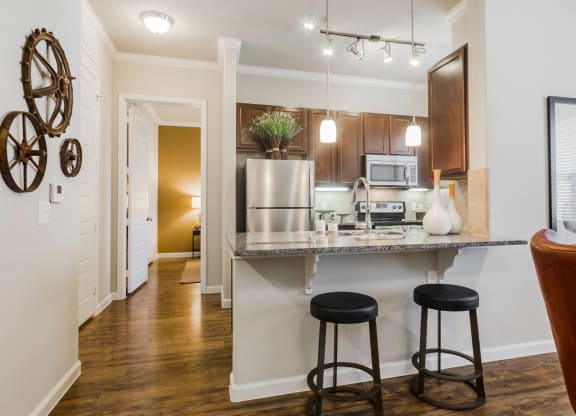 Kitchen counter table at Park 3Eighty, Aubrey, Texas