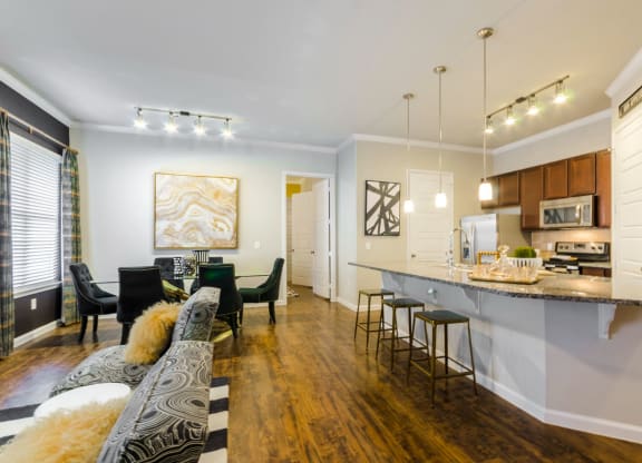 Kitchen & Living at Park3Eighty, Texas
