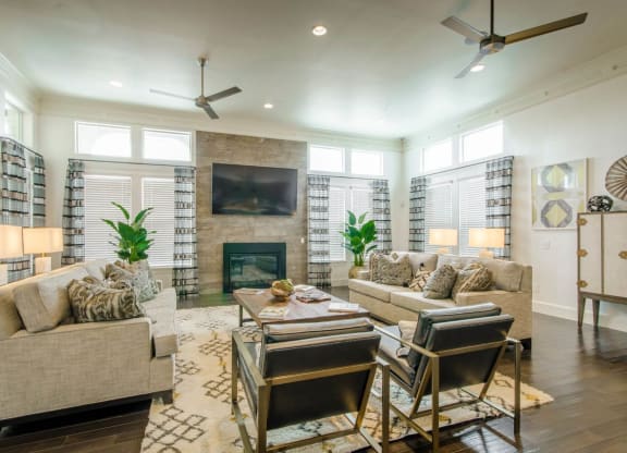 Living room area at Park 3Eighty, Aubrey
