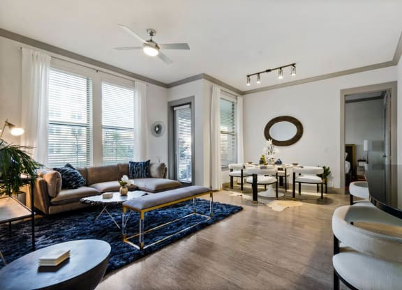 Living room and Dining at Reveal at Bayside, Texas, 75088