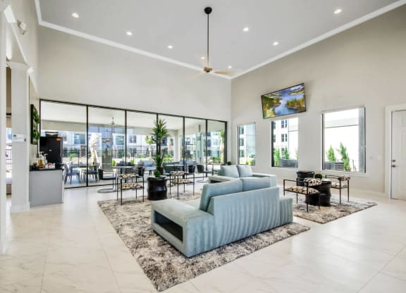 Living room at Reveal at Bayside, Rowlett, TX