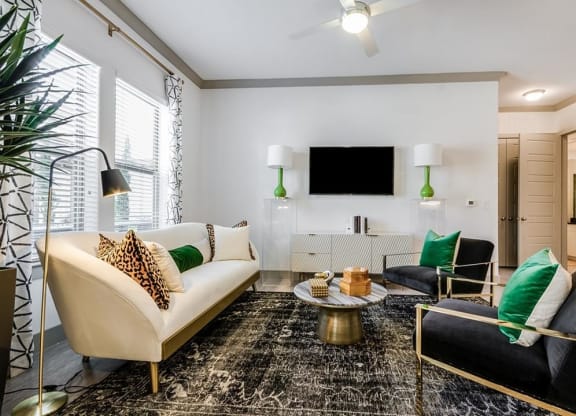 Living Room With Television at Berkshire Spring Creek, Texas