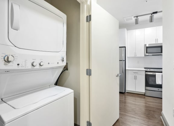 Trellis House apartments laundry closet