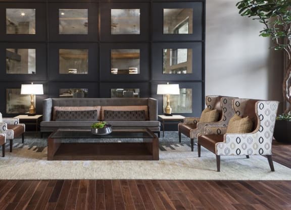 High Ceiling Lounge Area at Berkshire Amber, Texas