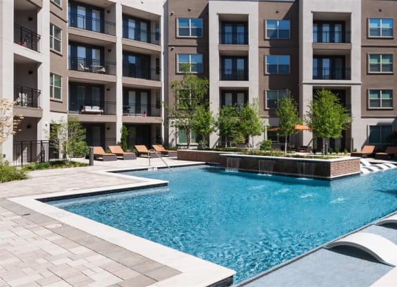 Blue Cool Swimming Pool at Berkshire Amber, Dallas
