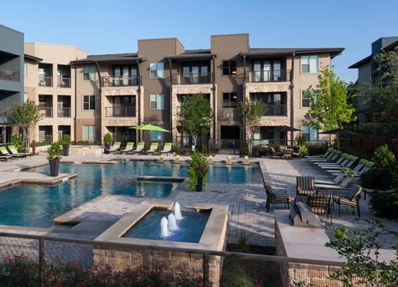Poolside Relaxing Area at Berkshire Medical District, Texas, 75219