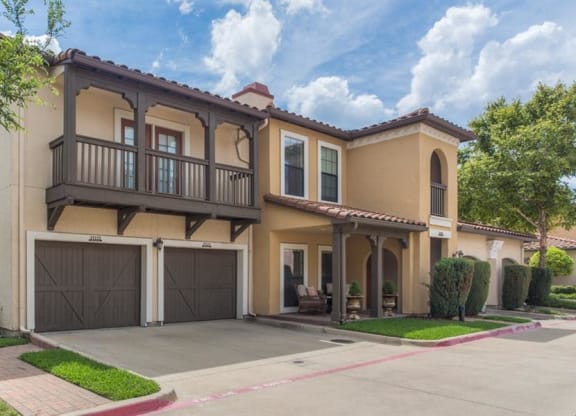 Elegant Exterior View at Estancia Townhomes, Texas, 75248