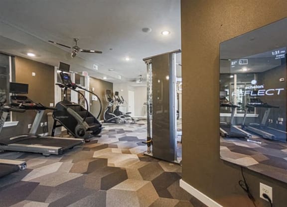 fitness center at Aspire at 610 apartments