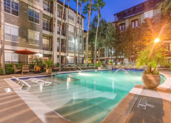 Sparkling Swimming Pool at The Plaza Museum District, Houston