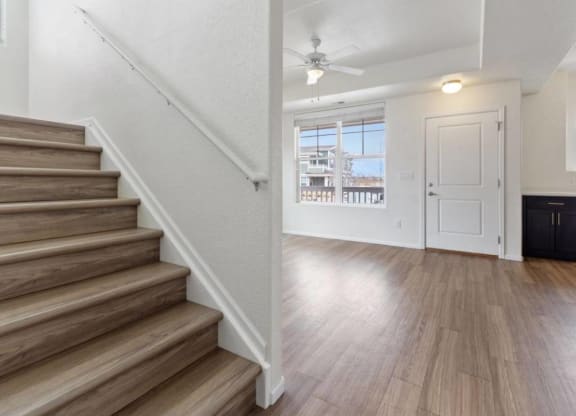 Loft Staircase at Belle Creek Commons, Henderson, Colorado
