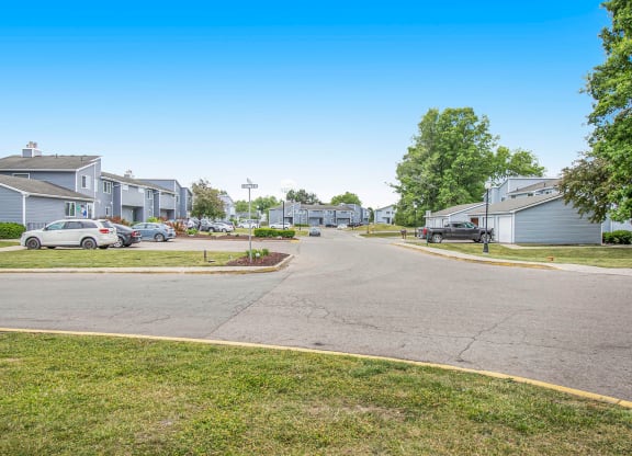 Buildings, ample parking