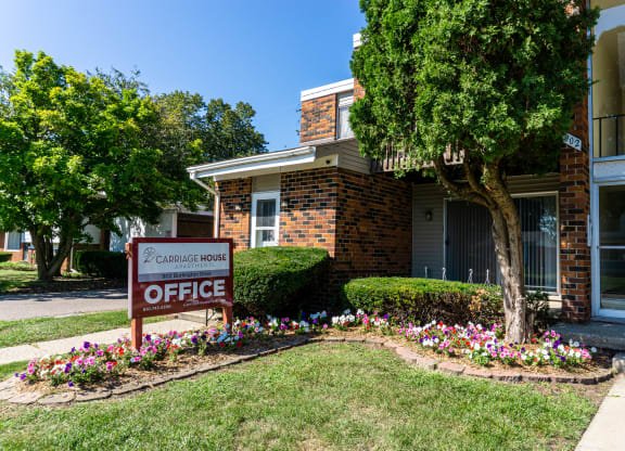 Leasing office at Carriage House Apartments in Flint, Michigan