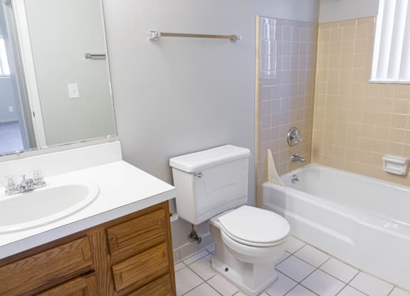 Bathroom at Carriage House Apartments in Flint, Michigan
