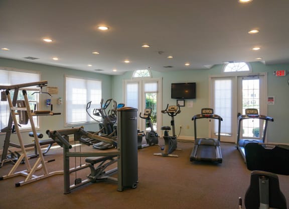 Fitness Center, elliptical, treadmill, weights