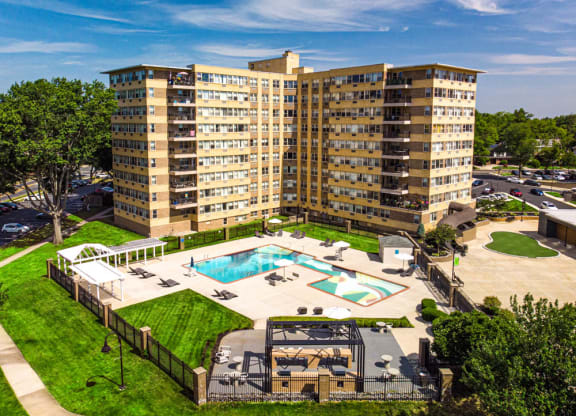 Pool and Outdoor Grilling Station at Parkview Towers, Collingswood, NJ, 08107