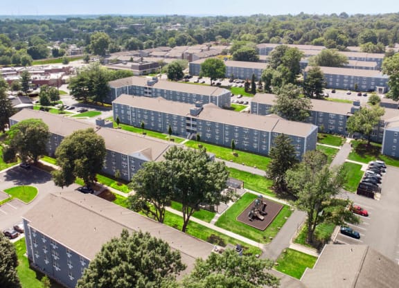 aerial view at Chestnut Hill Village, Pennsylvania