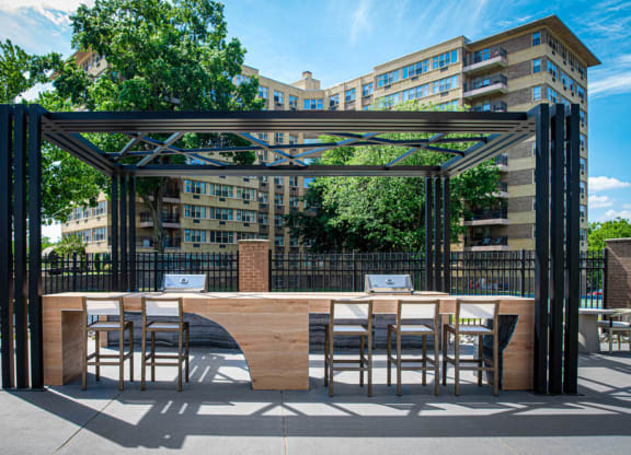 Parkview Towers outdoor grilling station at Parkview Towers, Collingswood, NJ, 08107