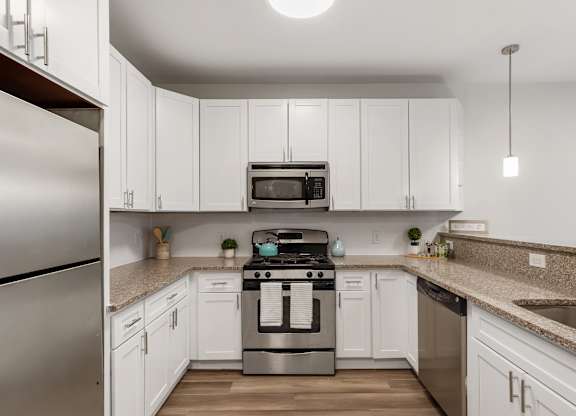 Kitchen at Park Square Apartments, Rahway, New Jersey