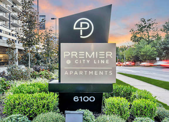 Sign at PREMIER @ CITY LINE, Philadelphia, Pennsylvania