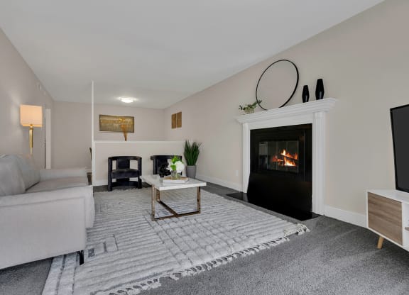 THG Living Room at Townhomes at Gateway, Pennsylvania, 19020