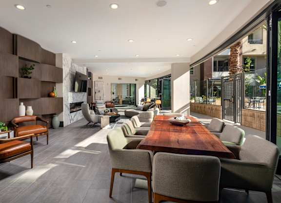 Modern Clubhouse at Accent Apartments, Los Angeles