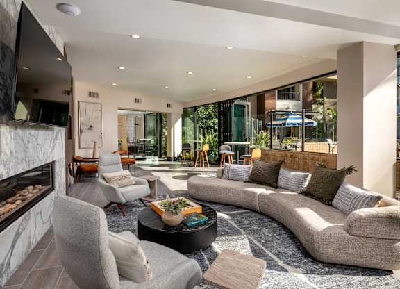 Bright Living Room at Accent Apartments, California, 90066