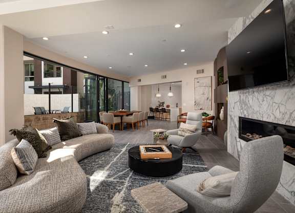 Spacious Living Room at Accent Apartments, Los Angeles