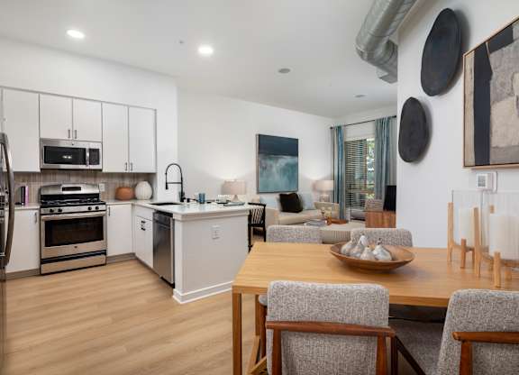 Kitchen and Dining Area at Accent Apartments, Los Angeles, CA, 90066
