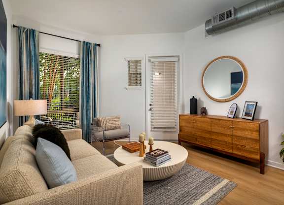 Cozy Living Room at Accent Apartments, Los Angeles, 90066