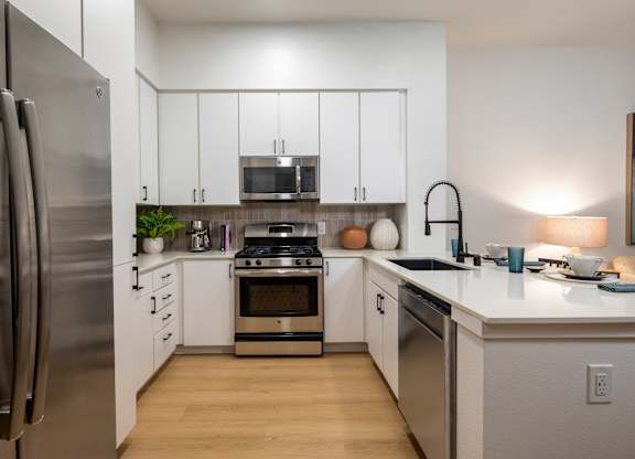 Home Kitchen at Accent Apartments, California