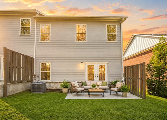 Private outdoor patio with comfortable seating—perfect for relaxing, dining, or enjoying the fresh air.