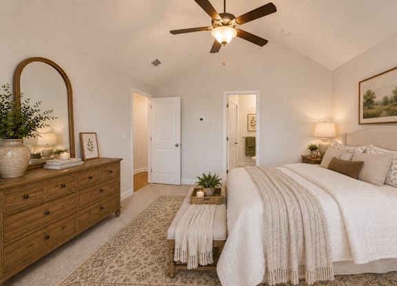 Retreat to a spacious primary suite where comfort, style, and tranquility come together effortlessly.