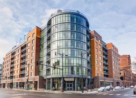Street view of The Madison at Racine Apartments at The Madison at Racine, Illinois, 60607